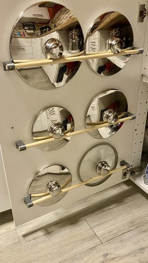 Holder for pot lids - Ikea Metod + update