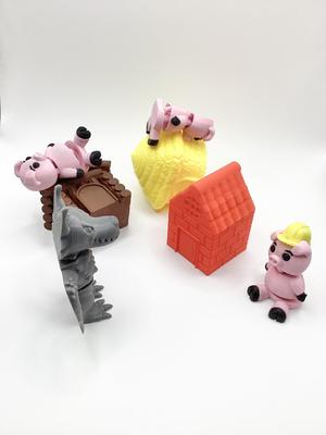 Three Little Pigs Flexi Playset - Awesome Gift For Kids
