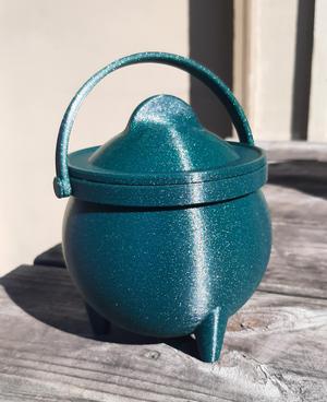 Cauldron, no supports, articulated print in place handle, lid or light option