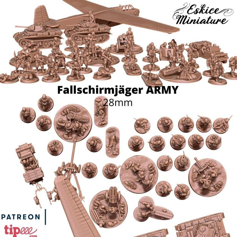 Fallschirmjager ARMY - 28mm for wargame