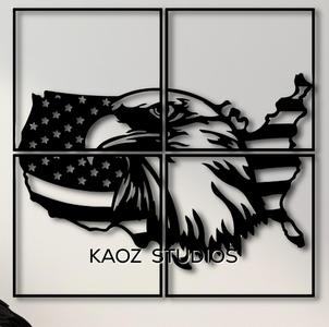 GIANT 2 FOOT WALL ART Eagle USA Flag - ANY PRINTER!