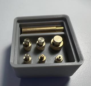 Gridfinity 1x1 Threaded insert soldering iron tip holder