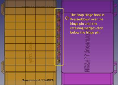 7X65mm Rimmed, Head Down, Double Snap Latch, Snap Hinge Modular Ammo Box