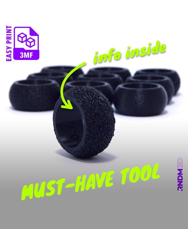 FuzzyRing (Easy Print .3mf) - Fuzzy Skin Sample *by RNDM3D*