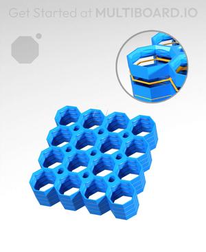 4x4 Multiboard Corner Tile - x4 Multi-Material Stack