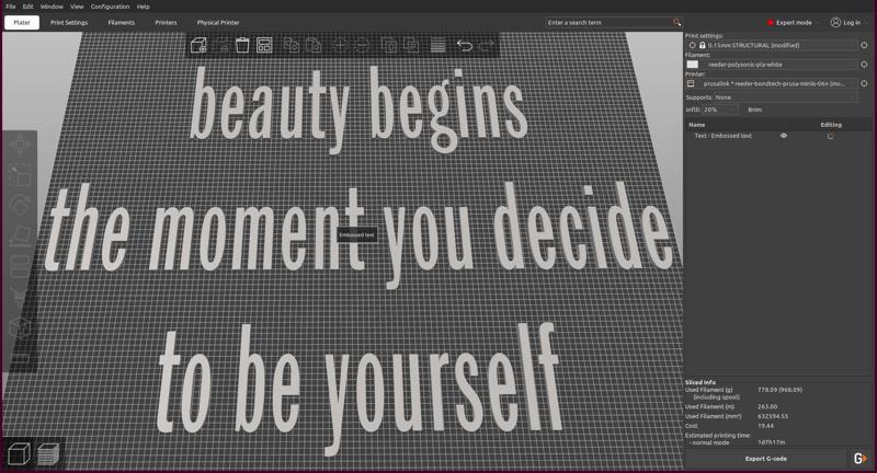 beauty begins the moment you decide to be yourself