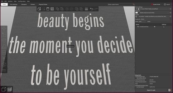 beauty begins the moment you decide to be yourself