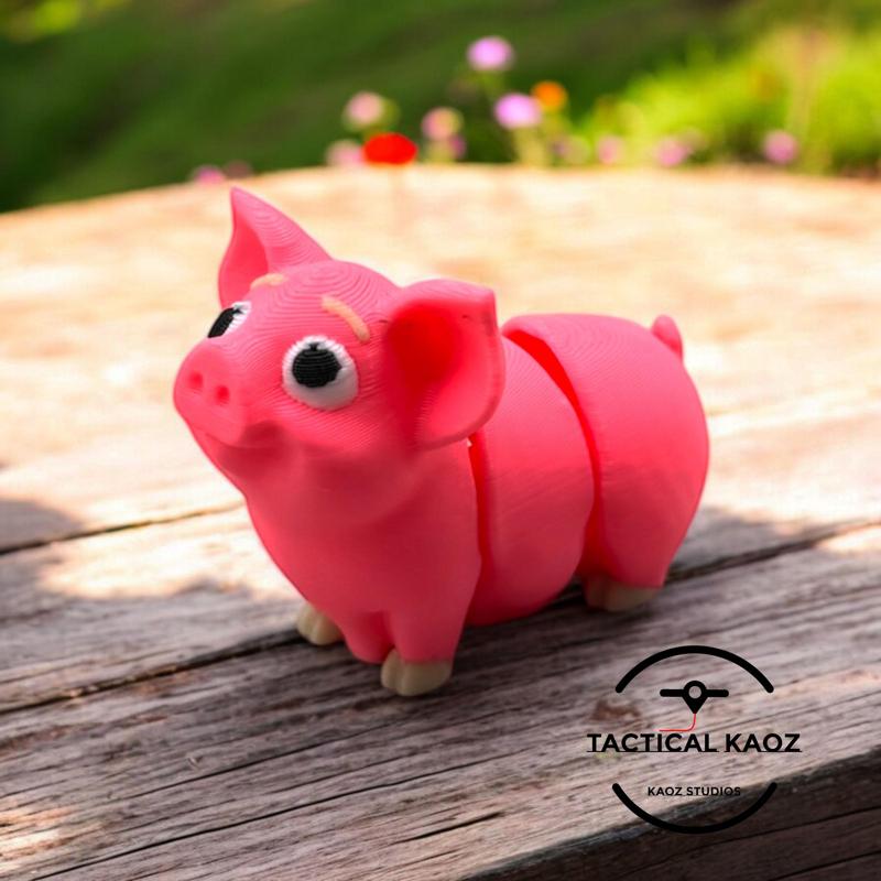 Wiggly Pig - Flexy Piggy Articulating - Print in Place 