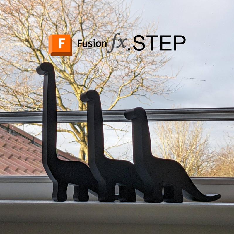 Long Neck Dinosaur Parametric Adjustable Length