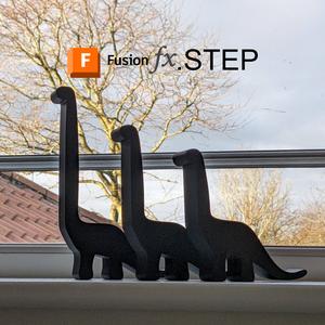 Long Neck Dinosaur Parametric Adjustable Length