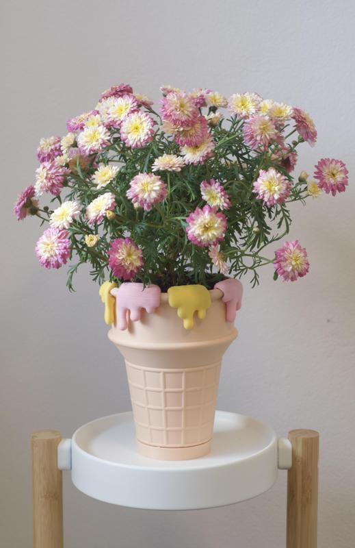 Ice cream cone planter pot