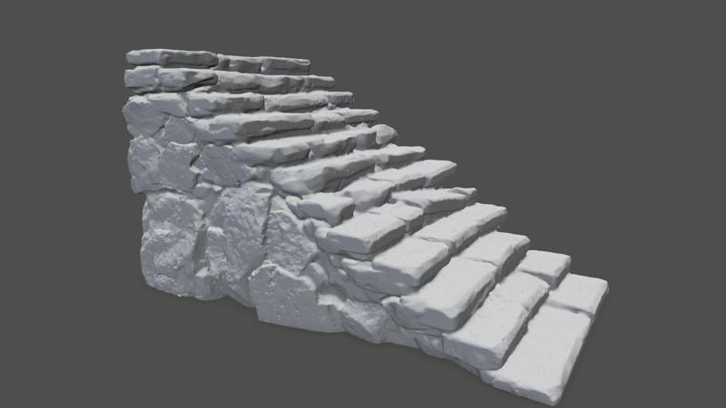 stairs 1 stone wall