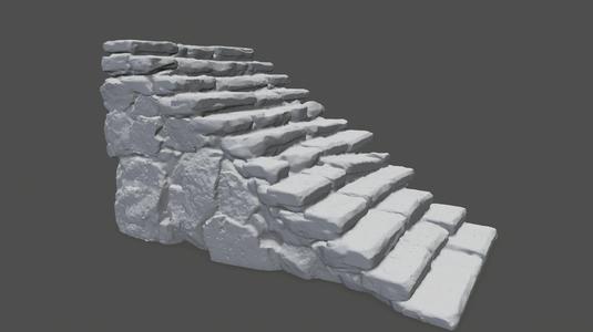 stairs 1 stone wall