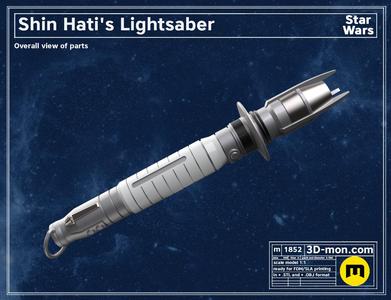 Shin Hati Lightsaber cosplay prop from Star Wars Ahsoka