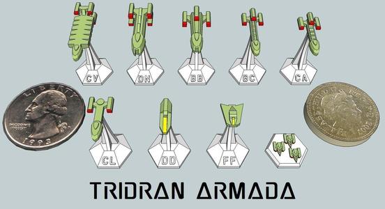 MicroFleet Tridran Armada Starship Pack