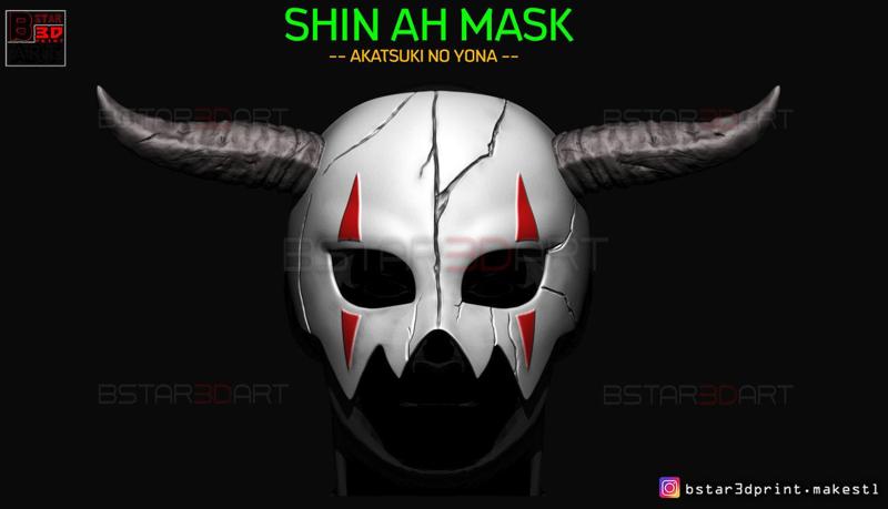 Shin Ah Mask -  Akatsuki No Yona Wearable Cosplay