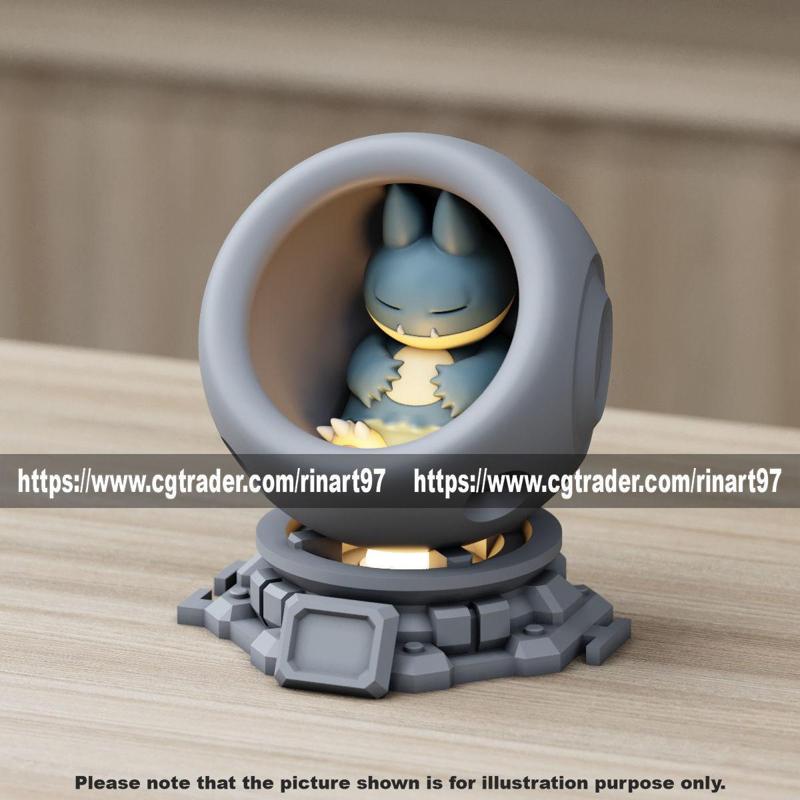 Munchlax in healing machine pods EASY PRINT NO SUPPORT