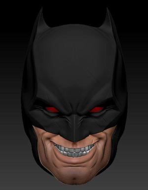Flashpoint Batman Head Sculpt - Crazy Head