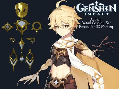 Genshin Impact Aether Cosplay Set