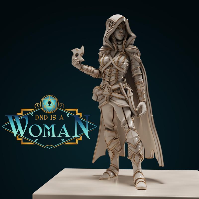 Drow Rogue - Valerrith Elgrael - 28/32mm and 75mm