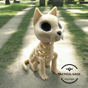 Spooky Skeleton Cat – Halloween Feline Decor