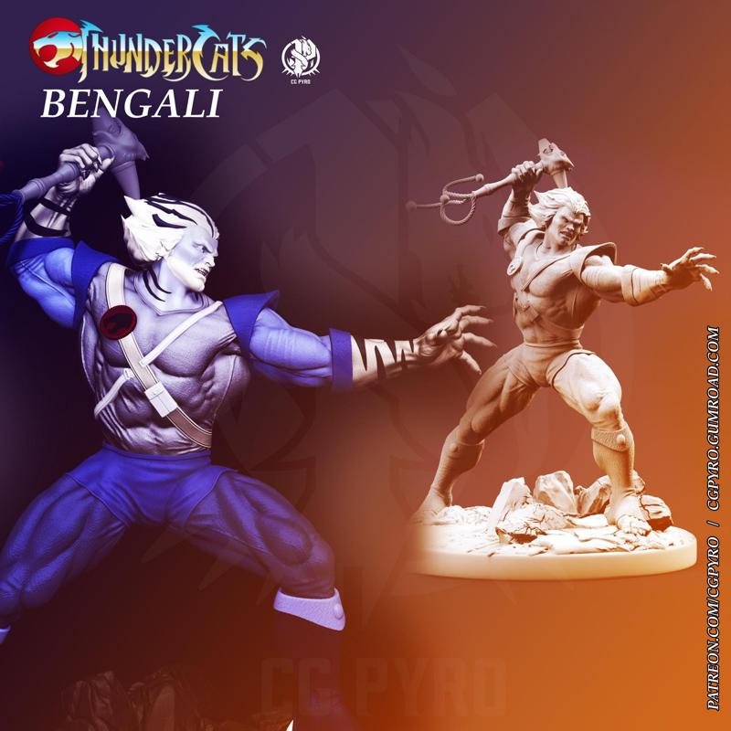 Free Bengali Thundercats STL files 3D printing collectibles fanarts by CG Pyro