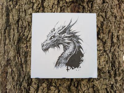 Dragon Bust - Warrior Dragon Filament Painting