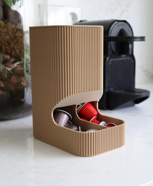 Coffee Capsule Holder - Nespresso Pods Two-Compartment Organizer