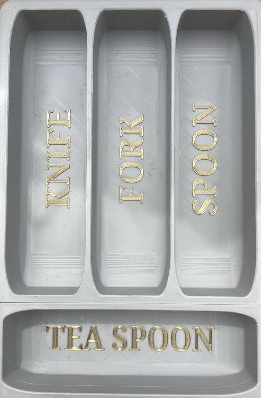 Labelled Cutlery drawer 