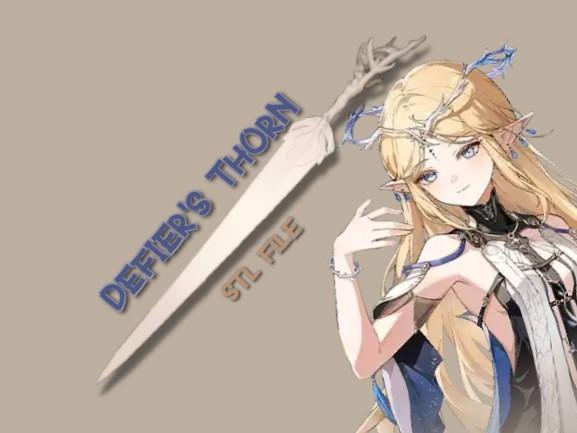STL Files | Wuthering Waves ( WUWA) Defier's Thorn Sword | Cartethyia weapon - weapon for cosplay / 