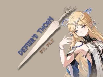 STL Files | Wuthering Waves ( WUWA) Defier's Thorn Sword | Cartethyia weapon - weapon for cosplay / 