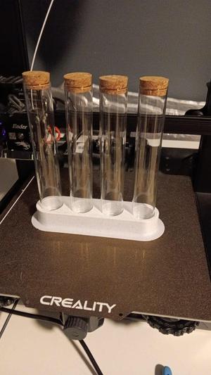 Test tube holder for birth gift