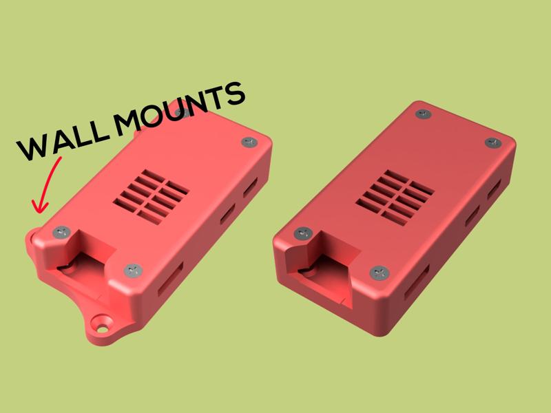 Wall mountable Raspberry pi zero/zero 2 case with space for 8mm heatsink