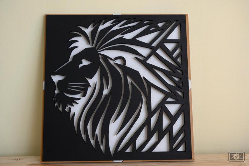 Laser cut Lions head
