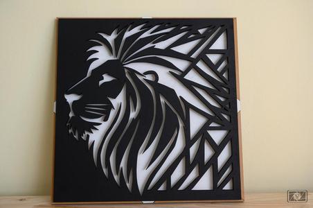 Laser cut Lions head
