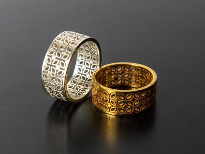 Kawung Pattern Ring Band