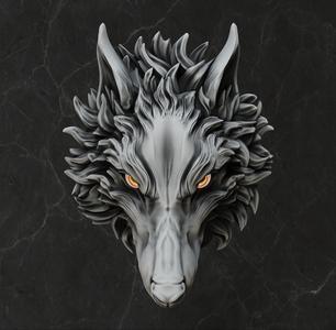 Wolf Head - Wall Decoration (Pre-Supported)