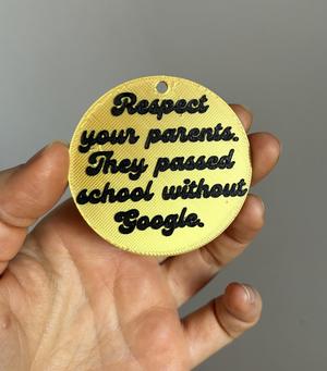 Respect your parrents medal