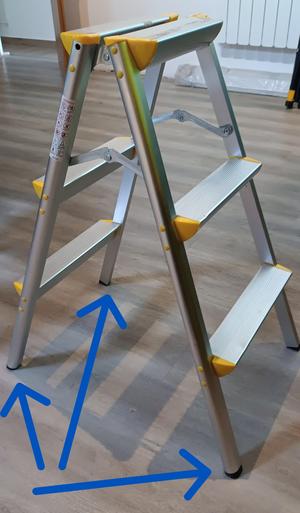 Oblique ladder leg