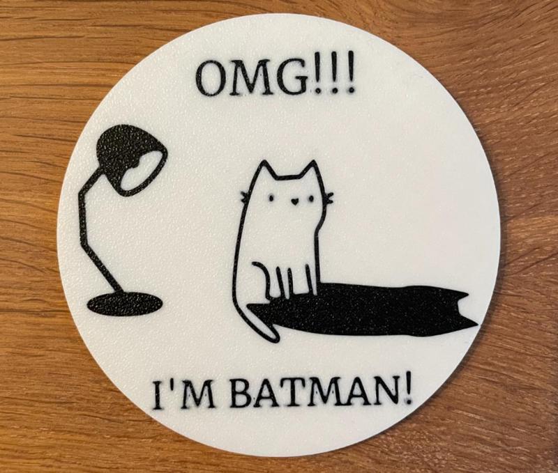 Funny Cat Coaster / Batman / Coffee / Pet