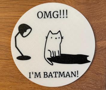 Funny Cat Coaster / Batman / Coffee / Pet