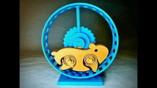 Hamster on Wheel