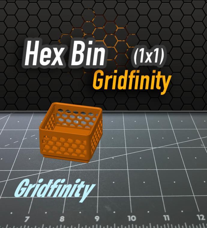 Hex Bin Gridfinity 1x1