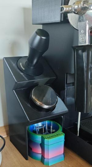 Holder for tamper and  BooKoo Coffee Electric WDT 