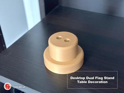 Desktop Dual Flag Stand Table Decoration