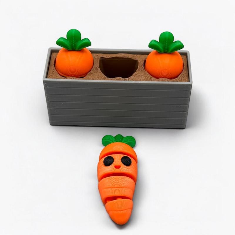 Wiggly Carrot Crew – Articulating Fun in the Garden! Flexy - Keychain 