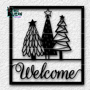 Christmas Tree welcome sign