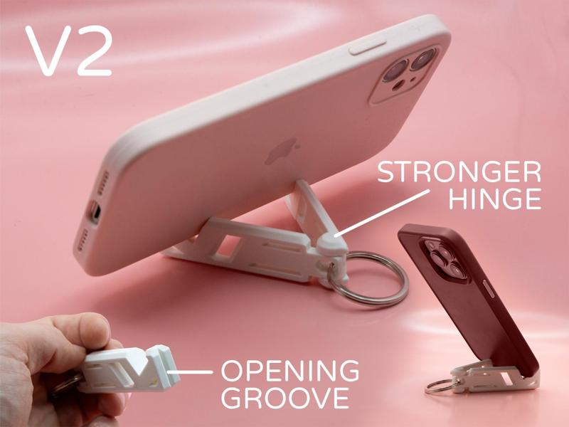 Compact Foldable Phone Stand by Pork3D.com