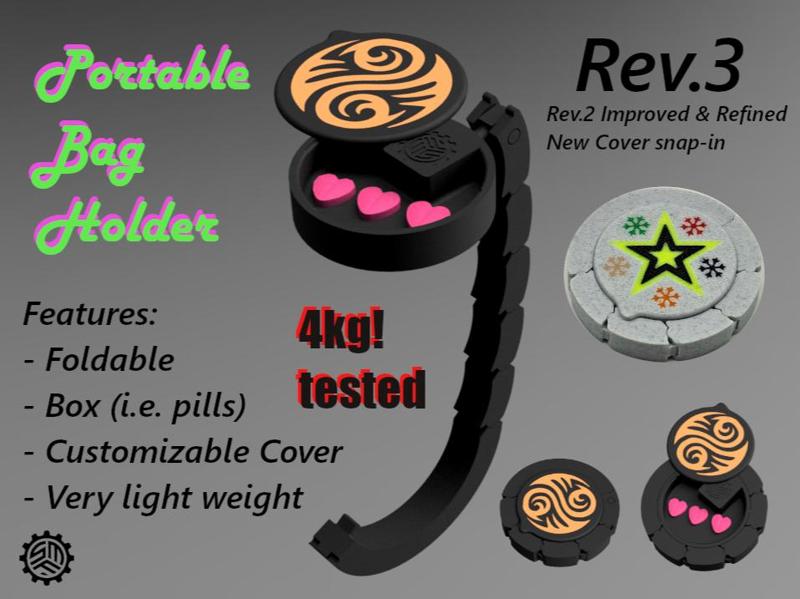 Portable Bag Holder for table (Revision 3) - PiP
