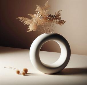 Nordic Ring Vase, Hollow Vase